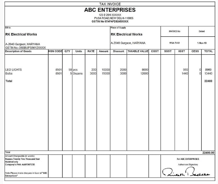 GST Invoice Format In Excel Download 2022 | GST Bill Format PDF