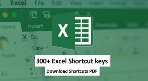 MS Excel shortcut Keys PDF