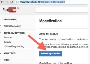 How To Enable Monetization On Youtube